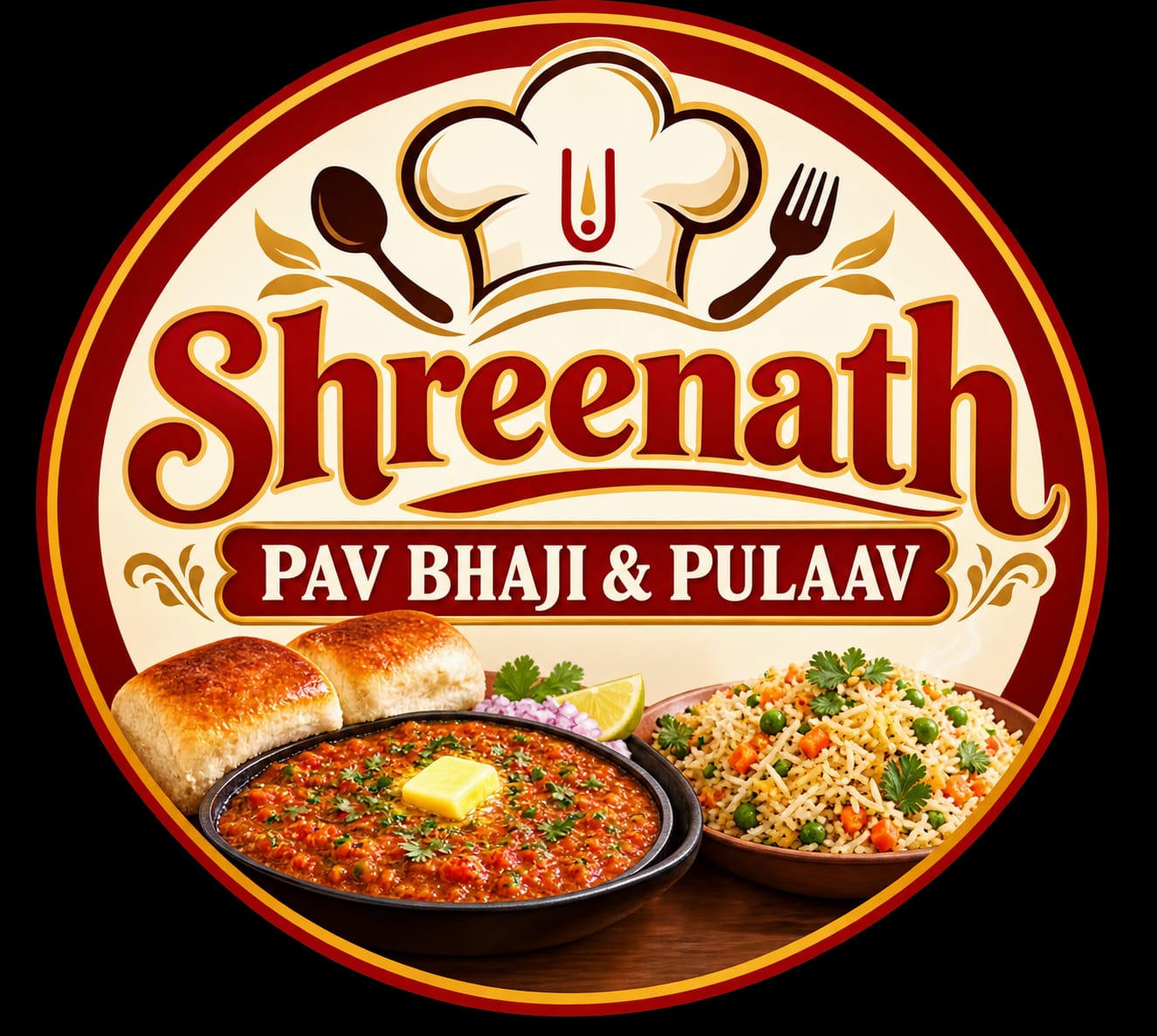 Shreenath Pav Bhaji Pali Logo